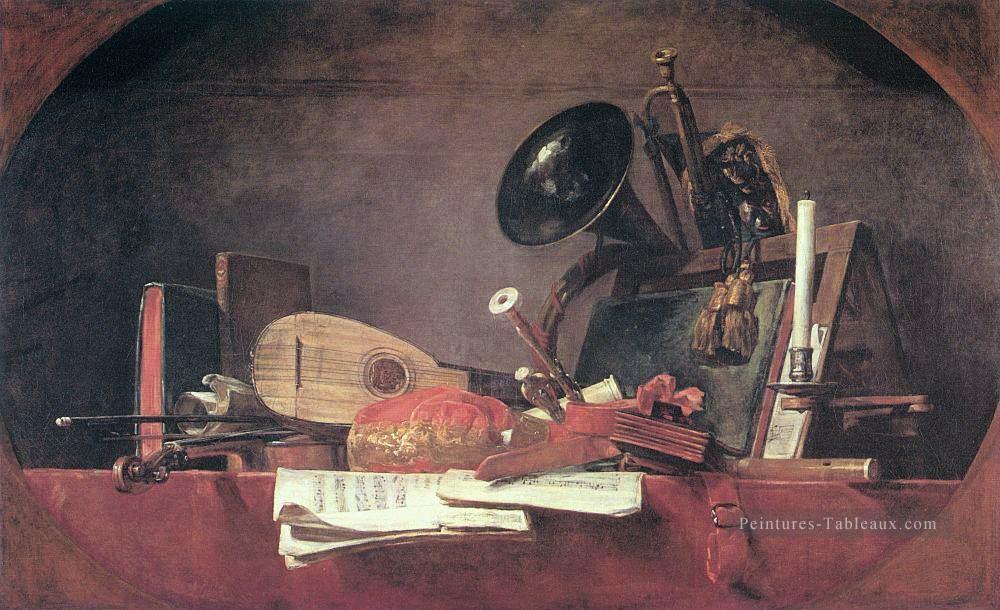 Musique Nature morte Jean Baptiste Simeon Chardin Peintures à l'huile